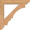 Ekena Millwork Balboa Slat Smooth Bracket w/ Offset Brace, Western Red Cedar, 7 1/2"W x 42"D x 42"H BKT0806X42X42BOA06SWR - alternate 4